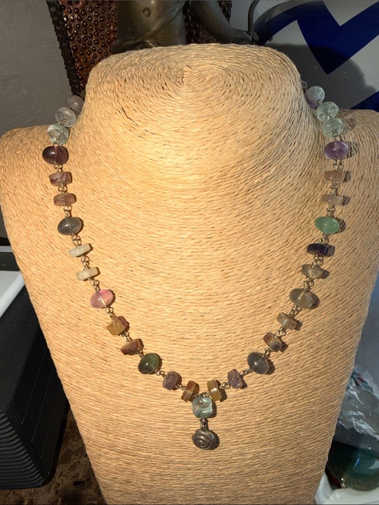 Artisan Jewelry - Artisan Multicolor Gemstone Necklace with Pendant